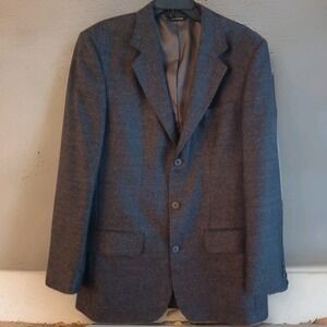 Structure Men's 100% Wool Tweed Suit Jacket Brown Blazer Classic‎ Casual EUC